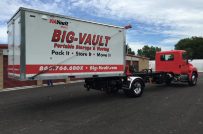 VIAVault utilizes our very own custom truck and lift to gently lower your, full size, VIAVault on your surface with direct and full contact with our lift throughout the entire process.