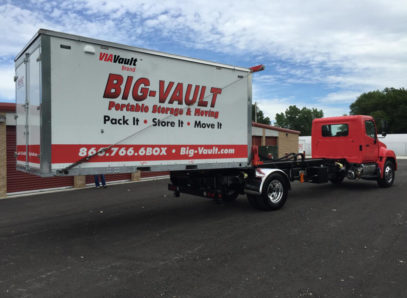VIAVault utilizes our very own custom truck and lift to gently lower your, full size, VIAVault on your surface with direct and full contact with our lift throughout the entire process.